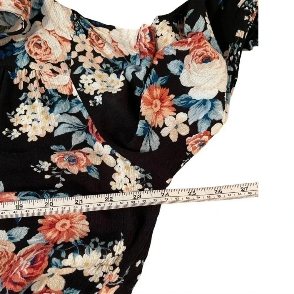 MOA Moa flora long sleeve top with smocked waistband. - Picture 6 of 8